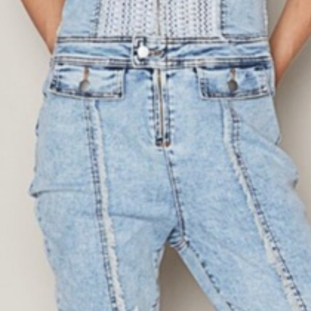 POL Light Blue Women's Denim Overalls